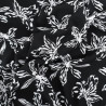 Viscose Noire Grandes Fleurs Blanches - Maison Klem