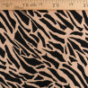 Viscose Motif Tigré Noir et Praline - Maison Klem