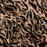Viscose Motif Tigré Noir et Praline - Maison Klem