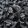 Viscose Noire Motif Floral Tropical - Maison Klem