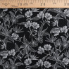 Viscose Noire Motif Floral Tropical - Maison Klem