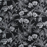 Viscose Noire Motif Floral Tropical - Maison Klem