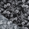 Viscose Noire Motif Floral Tropical - Maison Klem