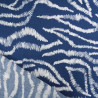 Viscose Imprimée Bleue Motif Zèbre - Maison Klem
