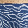 Viscose Imprimée Bleue Motif Zèbre - Maison Klem