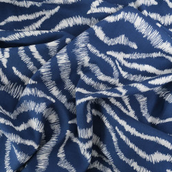 Viscose Noire Motif Floral Tropical - Maison Klem