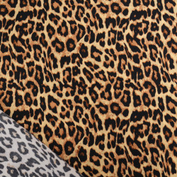 Viscose Imprimé Léopard Fond Camel - Maison Klem