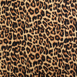 Viscose Imprimé Léopard Fond Camel - Maison Klem