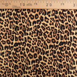 Viscose Imprimé Léopard Fond Camel - Maison Klem