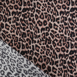 Viscose Imprimé Léopard Fond Clair - Maison Klem