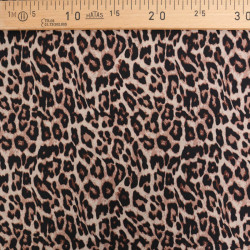 Viscose Imprimé Léopard Fond Clair - Maison Klem