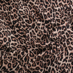 Viscose Imprimé Léopard Fond Clair - Maison Klem