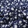 Viscose Flower Bleu Marine - Maison Klem