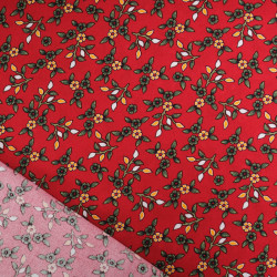 Viscose Poésie Rouge - Maison Klem