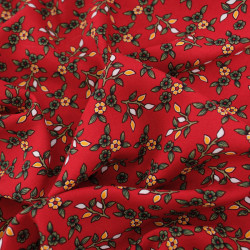 Viscose Poésie Rouge - Maison Klem