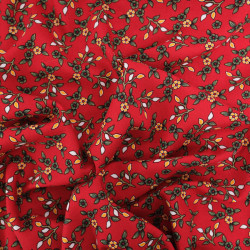 Viscose Poésie Rouge - Maison Klem