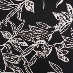 Viscose Flores Noir - Maison Klem
