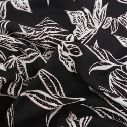 Viscose Flores Noir - Maison Klem
