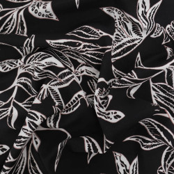 Viscose Flores Noir - Maison Klem