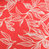 Viscose Flores Rouge Corail - Maison Klem