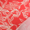 Viscose Flores Rouge Corail - Maison Klem