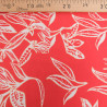 Viscose Flores Rouge Corail - Maison Klem