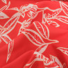 Viscose Flores Rouge Corail - Maison Klem