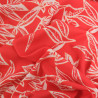 Viscose Flores Rouge Corail - Maison Klem
