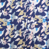 Viscose Bleu Marine Motif Abstrait Coloré - Maison Klem