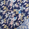 Viscose Bleu Marine Motif Abstrait Coloré - Maison Klem
