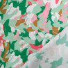 Viscose Vert Menthe Motif Abstrait Coloré - Maison Klem