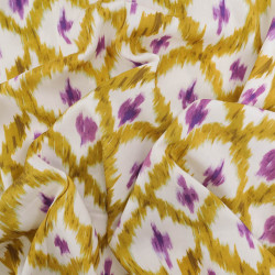 Viscose Ethnique Violet et Curry - Maison Klem
