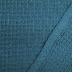 Petroleum Waffle Fabric - Maison Klem