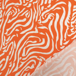 Viscose Orange Motif Zébré - Maison Klem
