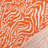 Viscose Orange Motif Zébré - Maison Klem