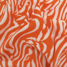 Viscose Orange Motif Zébré - Maison Klem