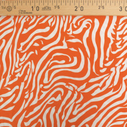 Viscose Orange Motif Zébré - Maison Klem