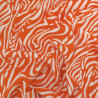 Viscose Orange Motif Zébré - Maison Klem