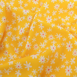 Viscose Jaunes Petites Marguerites - Maison Klem