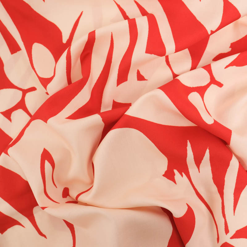 Viscose Hawaï Brique et Crème - Maison Klem