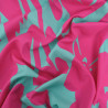 Viscose Hawaï Menthe et Fuchsia - Maison Klem
