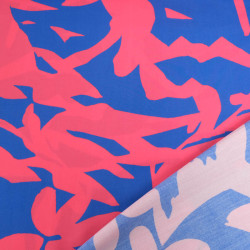 Viscose Hawaï Bleu Electrique Pink - Maison Klem