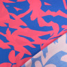Viscose Hawaï Bleu Electrique Pink - Maison Klem