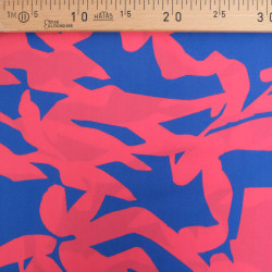 Viscose Hawaï Bleu Electrique Pink - Maison Klem