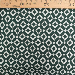 Viscose Géométrique Vert Bouteille - Maison Klem