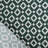 Viscose Géométrique Vert Bouteille - Maison Klem