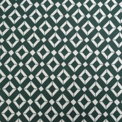 Viscose Géométrique Vert Bouteille - Maison Klem