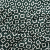 Viscose Géométrique Vert Bouteille - Maison Klem