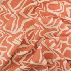 Viscose Terra Motif Zébré Beige - Maison Klem