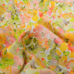 Viscose Impressionniste Vert et Jaune - Maison Klem